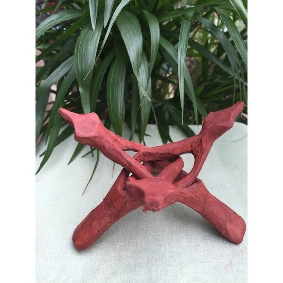 12" Tripod Wood Stand Display Stand Gemstone Mineral Specimen Sphere Shell - Picture 2 of 7